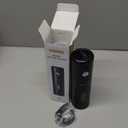 CIRCLE JOY Electric Pepper Grinder Rechargeable, Automatic Pepper Mill with 110ml Container, External Adjustable Coarseness, White Led Light and One-Handed Operation, Black