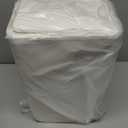 TIPGO Bathroom Trash Can with Lid, 10 Liter/ 2.6 Gallon Slim Garbage Can, Small Trash Bin Waste Basket with Pop-Up Lid for Kitchen, Bedroom, Living Room, Office (White)