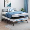 UOMEUR Box Spring for Queen Bed,5 Inch Low Profile Box Spring Queen for Queen Mattress, 3500lbs Heavy Duty Metal Mattress Foundation Support,Noise-Free, Non-Slip, Easy Assembly, Cleanable Fabric Cover