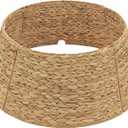 CENBOSS Rattan Christmas Tree Collar, Wicker Tree Skirt & Stand Base Cover (Brown Wash, 24 inch)