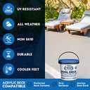 Pool Patch Pool Deck Paint Coating 2 Gallon - UV Resistant Cool Coating for Pool Decks - Roll or Spray Concrete Paint That Restores, Repairs, and Seals Cool Deck Surfaces - Covers 200 SF of Decking