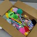 LiYiQ 24 Pcs Pom Pom Pen Fluffy Pen Cute Fun Pens Kawaii Pens for Girl Colorful Plush Animals for Classroom Prizes Office Supplies