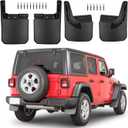 Front & Rear Splash Guards Fender Flares Mud Flaps for Jeep Wrangler JL JLU 2018-2023 2024 2025 Sahara Sport Sports (Exclude Rubicon)