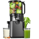 Juicer Machines with 5.8" Large Chute, 2-in-1 Cold Press Juicer for Whole Vegetables Fruits 400W, Masticating juicer Easy to Clean Juice Extractor Machine for Making Nut Mike, Juice, Premium Gray