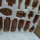 Glass Bud Vases Set of 12, Small Dark Brown Flower Vases in Bulk