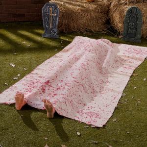 JOYIN 5 Ft Halloween Scary Decorations, Inflatable Body Covered Show feet, Outdoor Haunted House Corpse Decor Prop for Crime Scene Party Lawn Yard