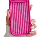 Compatible for iPhone 17 Air Case Aesthetic Cute Fashion Striped Design for Women Girl, Soft TPU Shockproof and Protective for iPhone 17 Air-Hot Pink