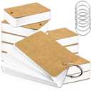 MotBach 300 Pcs Flash Cards 2x3 Inch Index Cards with Ring Lined Note Card Bood Flashcards, Mini Blank Flash Cards 2x3 White Card Pad Index Note Bood 2 x 3 Notecards for Studying School Supply College