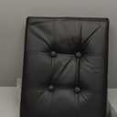 Storage Ottoman Foot Rest Stool with Thicker Foam Padded Seat. Foldable Leather Footstool Bench. Small Ottoman with Storage for Living Room Bedroom Coffee Table 350 lbs, 17x13x13in, Black.