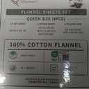 RUVANTI Flannel Sheets Full Size - 100% Cotton Double Brushed Bed Sheets Set, Deep Pockets 16 Inches, All Seasons Breathable & Extra Soft Full Sheets, Warm & Cozy, 4 Piece, Alpine Serenity