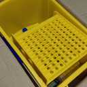 Mind Reader Mop Bucket with Wringer, 22 Qt (5.5 Gallon), Floor Cleaning, Handle, Wheels, 16.25"L x 10.75"W x 24.5"H, Yellow