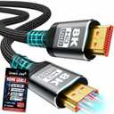 10K 8K HDMI Cable 2.1, 1.5FT 3.3FT 5FT 6.6FT 10FT 13FT 16FT 20FT 25FT Lengths for Selection, Ultra High Speed HDMI Cables Braided Cord 48Gbps, 8K@60Hz /4K@120Hz, HDCP 2.2&2.3(0.5M 1.5FT)