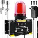 110V Sump Pump Alarm, High Low Water Alarm Alert with Dual Probes | For Water Tank Septic Basements Pond Swimming Pool, 110dB Audible and Flashing LED Alarm, 16FT Adjustable Cable
