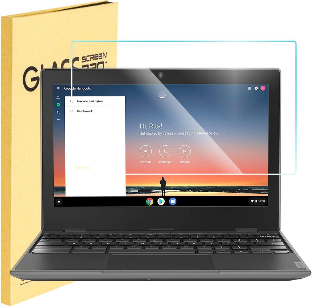 Tempered Glass Screen Protector for 11.6 inch Lenovo IdeaPad 3/Flex 3 Chromebook /Lenovo Chromebook 100e 100w 300e 300w 500e 500w 11.6/ Chromebook N21 N22 N23 11.6, 9H, Bubble Free, Anti Fingerprint