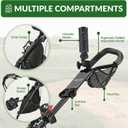 Caddytek CaddyLite 11.5 V3 Golf Push Cart - Lightweight Aluminum 3-Wheel Foldable Golf Bag Cart with Quad-Fold Frame, EVA Wheels, Adjustable Handle, Foot Brake, Mesh Net, Umbrella & Drink Holder