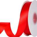 3 x 1 inch x 25 Yards Double Faced Red Polyester Satin Ribbon for Gift Wrapping,Wedding Decoration, Bows Making, Sewing, DIY Crafts