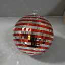 Mirror Disco Ball, 8 Inch Red and Sliver Hanging Party Disco Ball, Big Party Decorations Reflective Mirror Balls for Christmas Dance Floor, Birthday, Wedding, DJ, and Home Stage Décor (set of 2)
