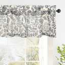 DriftAway Linen Textured Curtain Valances for Windows Bathroom Bedroom Living Room Kitchen Windows Basement Blinds Rod Pocket Semi Sheer 52"x14" Plus 1.75 Inches Header 1 Panel Julia Gray