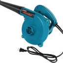 Corded Electric Leaf Blower,2 in 1 Small Handheld Lightweight Sweeper/Vacuum,110V 400W Portbale Blower for Leaf/Snow/Dust Blowing (Blue)