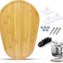 VARISCA Bamboo Mixer Slider Mat for Kitchen Aid Stand Mixer – Appliance Slider Tray for Countertop – KitchenAid Mixer Accessories for Tilt-Head 4.5–5 Qt (Round)