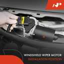 A-Premium Rear Windshield Wiper Motor Compatible with Honda CR-V CRV 2007 2008 2009 2010 2011, 2.4L, Sport Utility, 3-Pin, Replace # 76710-SWA-003, 76710SWA003