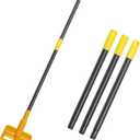 Mop Handle Commercial Heavy Duty, 60 inch Metal Commercial Mop Stick,Side Gate Mop Head Replacement Holder for Floor Cleaning,Clamp Mop Handles Quick Change for Wet Mop (1)