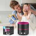 Electric Makeup Brush Cleaner Machine, 2 Speeds and Dehydration Powerful Friction Removes Residue on Makeup Brushes Set/Sponge/Powder Puffs, Efficient Cleaning, Spinning Washer Black Pink