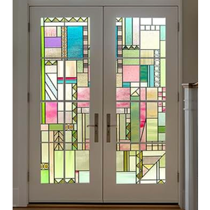Window Privacy Film, 3D Stained Glass Window Film, 35.4x78.7in