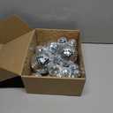 54 Pcs Mini Silver Disco Balls - Hanging Mirror Ornaments for Party, Wedding, Christmas Supplies (1.2 Inch, 2 Inch, 3.2 Inch, 4 Inch)