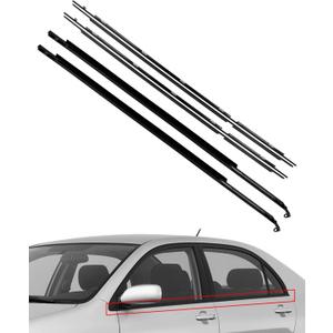4 Pcs Weatherstrip Window Molding Trim Seal Belt Fit for Toyota Corolla 1995-2002 Replace 75710-02050 75720-02050 75730-02040 75740-02040, Car Outer Door Window Moulding Trim