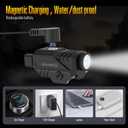 DEFENTAC Pistol Light with Strobe Function for Guns, 600 Lumens Tactical Flashlight for Handguns, High Performance Weapon Light, Magnetic Charging