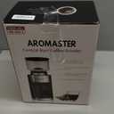 Aromaster Conical Burr Coffee Grinder with 25 Grind Settings,Adjustable 2-12 Cups Timer,Coffee Bean Grinder,3-Ear Portafilter Holder, Anti-static Design,Cleaning Brush Included,Black