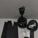 Ceiling Fans with Lights,36" LED Fan Light Hanging with Hook,Hook Type Ceiling Fan,Plug in Ceiling Fan Light,40W,3000-6500k,Remote Control,Portable Fan for Camping Bed,Patios,(Black)