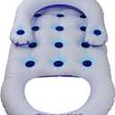 Swim Central Inflatable Solstice Lounge Inflatable Swimming Pool Float - 64" - Blue and White