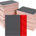 24 Pcs Sanding Sponge 1200-1500 Grit, Washable & Reusable Sanding Blocks for Wood, Metal, Drywall, Glazing, Wet Dry Sandpaper for Smooth Finishing (Red)