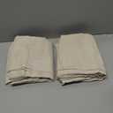 BGment Beige Linen Curtains 84 Inch Length for Living Room - Cream Semi Sheer Drapes Light Filtering with Rod Pocket for Bedroom Dining Country Lightweight, 2 Panels, Each Panel 52 Inch Wide