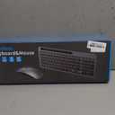 Wireless Keyboard and Mouse Combo with Phone Tablet Holder, Rechargeable Dual-Mode (Bluetooth 5.0 and 3.0 +2.4G) Multi-Device Silent Mouse for Windows, iPad, Tablet, MacOS,iOS,Android (Silver White)