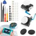 2 Pack Joystick for Nintendo Switch Lite 3D Analog Joysticks Controller Thumbstick Switch Lite Stick Repair Kit Replacement(with Screws)