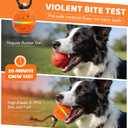 Interactive Dog Toy, Automatic Moving Dog Balls Smart Herding Ball for Dogs with Birdsong E-TPU Material, IPX7 Waterproof (Orange)