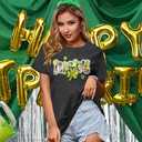 St Patricks Day Shirt Women: Lucky Shamrock Tshirt Irish Shirts St Patricks Clover Short Sleeve Tee Top