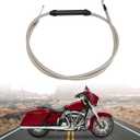 Slightly Adjustable Stainless Steel +6" Extended Length Clutch Cable Compatible for 2007-2016 Harley Touring & Softail & Dyna and 18-up softail & 2020-up Touring(68 15/16")
