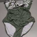 Eomenie Women's One Piece Swimsuits Tummy Control Ruched Push Up Bathing Suit Tie Back Slimming Swimwear L