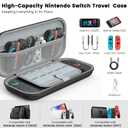 Granarbol Switch 2 Case, Protective Carrying Case for Nintendo Switch 2 2025, Hard Shell Travel Bag with Mesh Pocket,Portable Storage Pouch for Game Card Slots & Accessories, Black