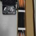 20 22 Inch Crossbow Bolts and Crossbow Broadheads Set Carbon Crossbow Arrows for Hunting and Outdoor Practice, 12pcs Arrows 12pcs Broadheads(24 Pack) (20" -Orange with broadbeads)