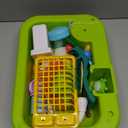 Play Sink with Running Water, Kitchen Play Sink Toy with Electric Faucet, Play Kitchen Accessories, Floating Pool Toys & Fishing Game, Kids Pretend Play-Dishwasher Play Set for Boys Girls Toddlers