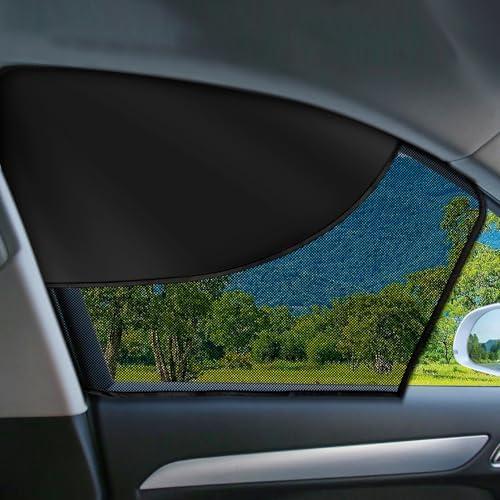 LSTRAGY 2 PCS Car Window Shades, Magnetic Double Layer Car Side Window Sun Shades with Full Shade/Half Shade, Front Window Covers for Driver,Car Accessories