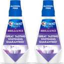 Crest 3D White Mouthwash, Teeth Whitening for Adults, 1L, 2 Pack, Alcohol Free Mouth Rinse, Breath Freshener, Antibacterial, Antiseptic, Bad Breath Treatment, Peroxide Free, Clean Mint