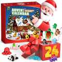 Missing Details Kids Advent Calendar with 24 Mini 3D Printed Articulated Mini Animals - Flexible Fidget Toy Set for Boys & Girls, Ideal as Christmas Party Favors and Daily Gift Surprises Unique Executive Desk Toys for 3D Printed Animalsgon Birthday P