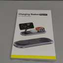 3 in 1 Fast Wireless Charger Stand for iPhone, Foldable Travel Charging Station for Magsafe for iPhone 17/Air/16/15/14/13/12 Series, Apple Watch Serie, AirPods pro/2/3/4, 2025 Christ mas Gifts (Black)