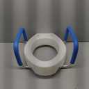 Heavy Duty Elongated Toilet Seat Riser, Easy to Install - 3.5" Lift - 300 lbs Capacity, Premium Padded Support Handles